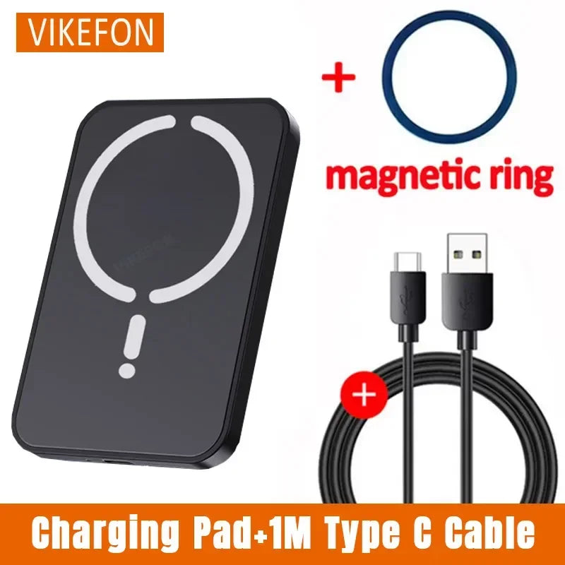 Cargador Inalámbrico Magnético para Coche 15W – Soporte Rejilla, Compatible iPhone 12-17 y Android