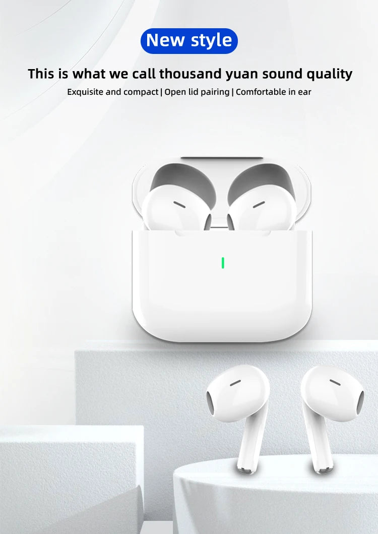 Auriculares Bluetooth 5.3 con Cancelación de Ruido ANC – TWS Inalámbricos, 72h Batería, para iPhone y Android
