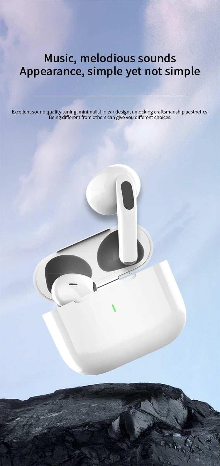 Auriculares Bluetooth 5.3 con Cancelación de Ruido ANC – TWS Inalámbricos, 72h Batería, para iPhone y Android