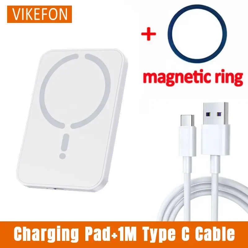 Cargador Inalámbrico Magnético para Coche 15W – Soporte Rejilla, Compatible iPhone 12-17 y Android