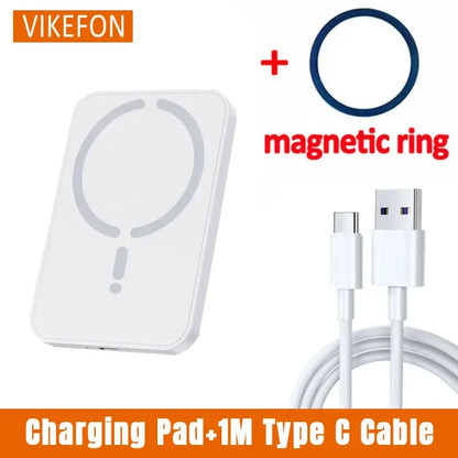Cargador Inalámbrico Magnético para Coche 15W – Soporte Rejilla, Compatible iPhone 12-17 y Android