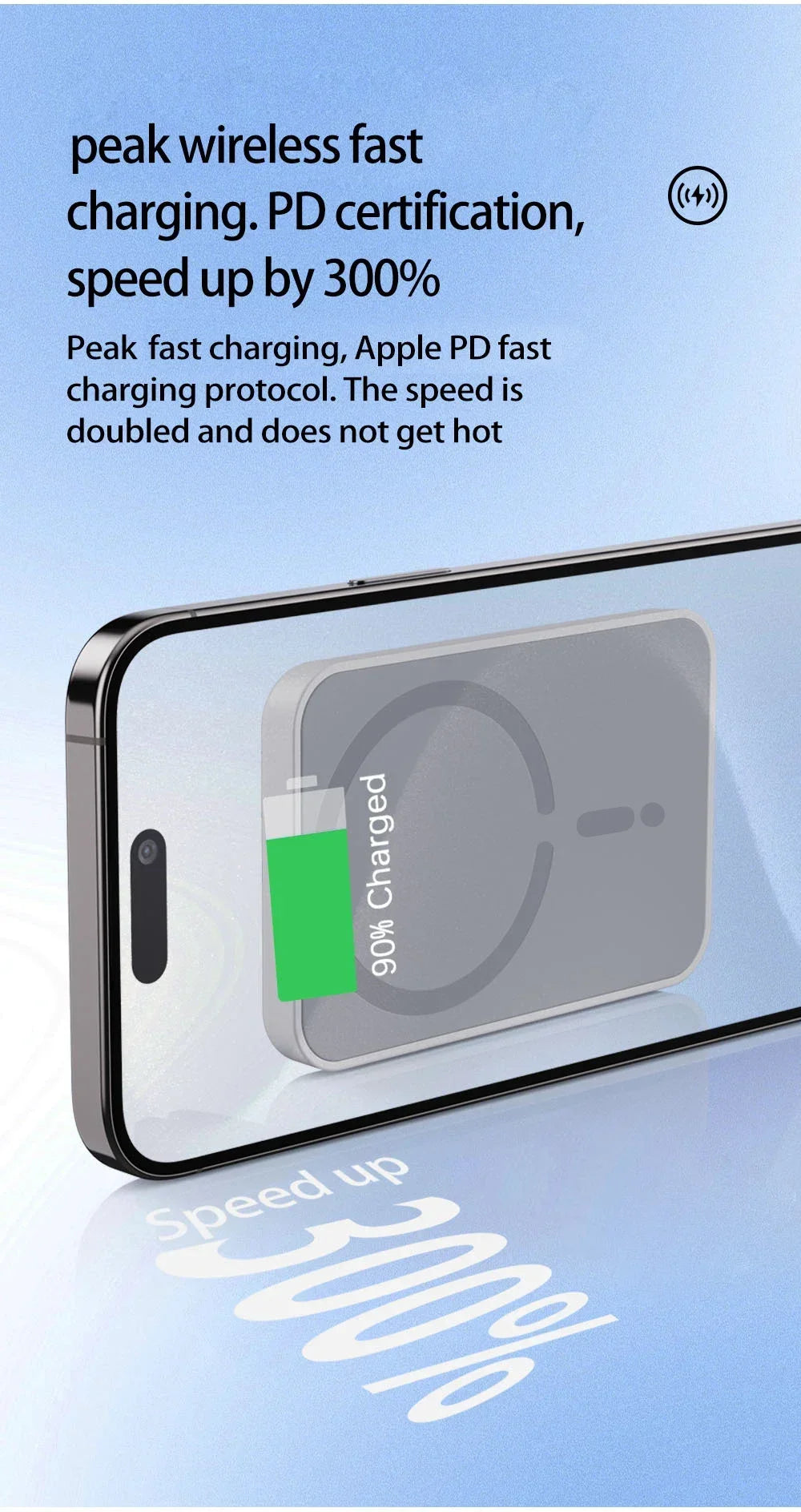 Cargador Inalámbrico Magnético para Coche 15W – Soporte Rejilla, Compatible iPhone 12-17 y Android