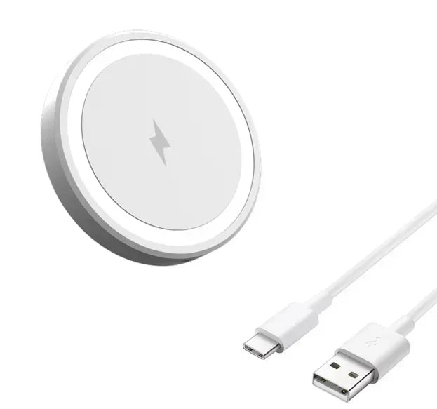 Base de Carga Inalámbrica Rápida 30W – Compatible con iPhone 12-17, AirPods y Samsung Galaxy