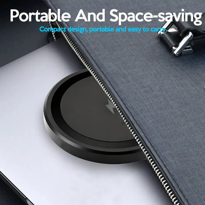 Base de Carga Inalámbrica Rápida 30W – Compatible con iPhone 12-17, AirPods y Samsung Galaxy