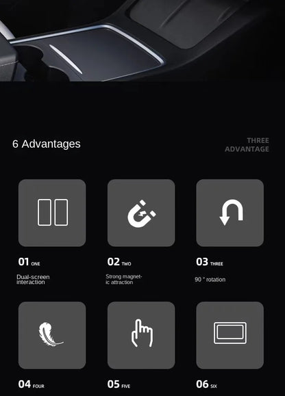 Soporte Magnético para Coche y portatil – Compatible con MagSafe, Tesla Model 3/Y/X/S e iPhone 14/13/12