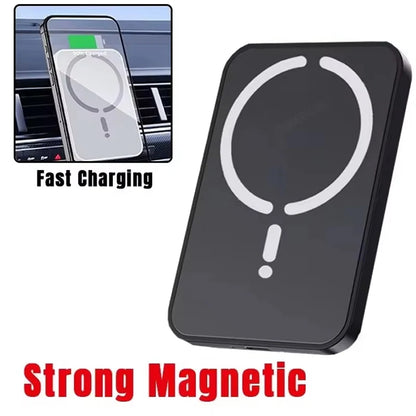 Cargador Inalámbrico Magnético para Coche 15W – Soporte Rejilla, Compatible iPhone 12-17 y Android